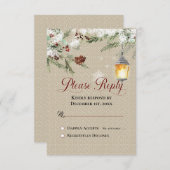 Eenvoudige winter met een lantaarnbruidreactie (Voorkant / Achterkant)