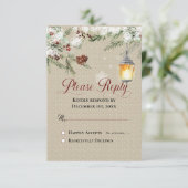 Eenvoudige winter met een lantaarnbruidreactie (Staand voorkant)