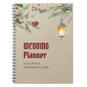 Eenvoudige winter met een lantaarnbruiloft notitieboek (Voorkant)