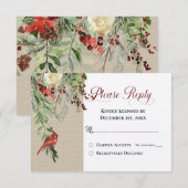 Eenvoudige winter met kardinaal en Floral Wedding (Voorkant / Achterkant)