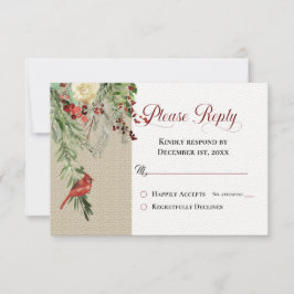 Eenvoudige winter met kardinaal en Floral Wedding