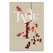 Eenvoudige winter met kardinaal kersthuwelijk kaart (Voorkant)