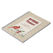 Eenvoudige winter met kardinale bruiloft notitieboek (Linkerzijde)