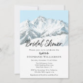 Eenvoudige Winter Mountain Waterverf Vrijgezellenf Kaart (Voorkant)