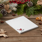 Eenvoudige Winter Rode Kardinaal Vogel Custom Notitieblok