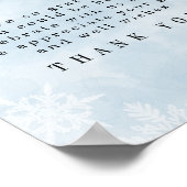 Eenvoudige Winter Sneeuwvlokken Douche Kaarten & G Poster (Hoek)