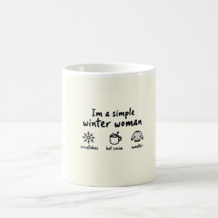 Eenvoudige Winter Vrouw Mok