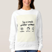 Eenvoudige winter vrouw sweatshirt (Voorkant)