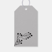 Eenvoudige Winterbes Kerstmis Cadeaulabel (Achterkant)