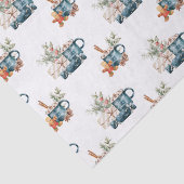 Eenvoudige winterblauwe esthetische Waterverf Kers Tissuepapier (Detail)