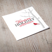 Eenvoudige winterfeestdag in de Rode Kardinaal Servet