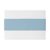 Eenvoudige Winterhemelblauwe Monogram Uitnodigingen Wikkel (Achterkant Voorbeeld)