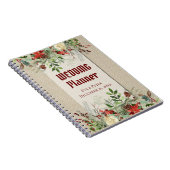 Eenvoudige winterkerstgrensWedding Planner Notitieboek (Rechterzijde)