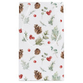 Eenvoudige winterpine Berry Waterverf Kerstmis Klein Cadeauzakje (Achterkant)