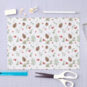 Eenvoudige winterpine Berry Waterverf Kerstmis Tissuepapier (Craft)