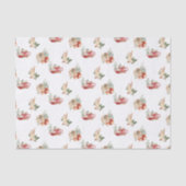 Eenvoudige winterrode esthetische Waterverf Kerstm Tissuepapier (Voorkant)