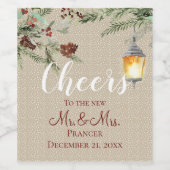 Eenvoudige Winters |Cheers | De heer & mevrouw | K Wijn Etiket (Enkel label)