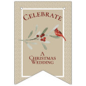 Eenvoudige Winters met kardinaal | Felebrate Love Vlaggetjes (Eerste vlag)