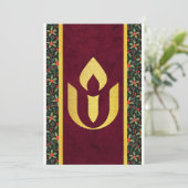 Eenvoudige wintervakantie feestdagenkaart (Staand voorkant)