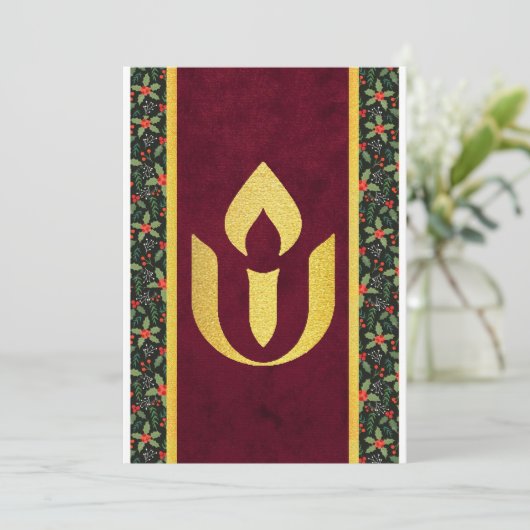 Eenvoudige wintervakantie feestdagenkaart (Staand voorkant)