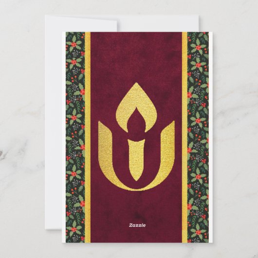 Eenvoudige wintervakantie feestdagenkaart (Achterkant)