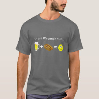 Eenvoudige Wisconsin-Wiskunde T-shirt