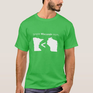 Eenvoudige Wisconsin-Wiskunde T-shirt