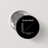 Eenvoudige Wiskunde Ronde Button 3,2 Cm (Voorkant /achterkant)