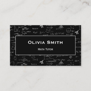 Eenvoudige Wiskunde Tutor Teacher Formula Pattern Visitekaartje
