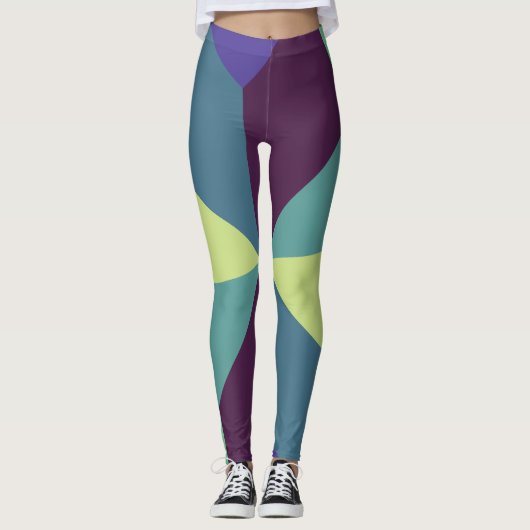 eenvoudige wiskundige betegeling leggings (Voorkant)