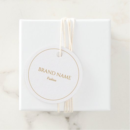 Eenvoudige Wit en Gouden Prijs Labels (In situ)