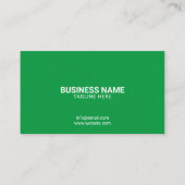 Eenvoudige Wit en Groene Lawnmower Lawn Service Visitekaartje (Achterkant)