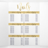 Eenvoudige Wit Goud Logo Salon Spa prijslijst Drieluik Uitnodiging (Binnenkant midden)