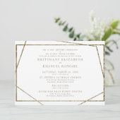 Eenvoudige witgouden tekst Geometrische beide oude Kaart (Staand voorkant)