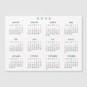Eenvoudige witte 2025 Jaarlijkse Voljaar Kalender  (Voorkant)