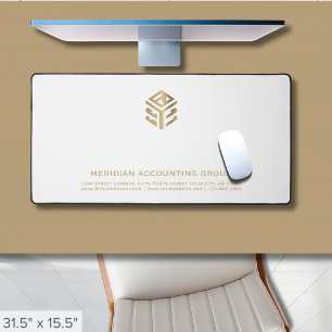 Eenvoudige witte aangepaste Logo Bureaumat