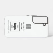 Eenvoudige witte aangepaste zakelijke Logo Samsung Galaxy Hoesje (Achterkant horizontaal)
