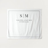 Eenvoudige witte achtergrond Weduwachtergrond Wandkleed (Voorkant (horizontaal))