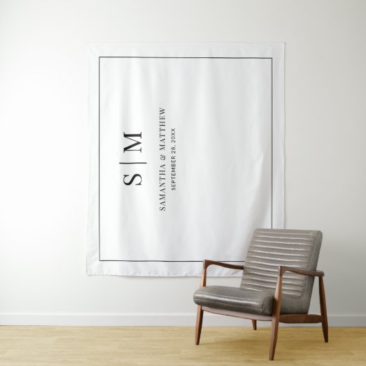 Eenvoudige witte achtergrond Weduwachtergrond Wandkleed (In situ)