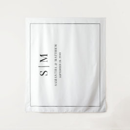 Eenvoudige witte achtergrond Weduwachtergrond Wandkleed