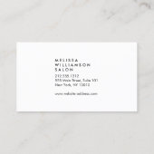 Eenvoudige witte afspraakkaart afsprakenkaartje (Achterkant)