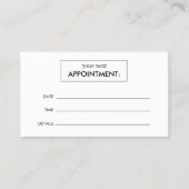 Eenvoudige witte afspraakkaart afsprakenkaartje (Voorkant)