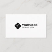 Eenvoudige witte algemene logo toevoegen visitekaartje (Achterkant)