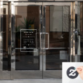 Eenvoudige witte bedrijf kantoor QR-code openingsu Raamsticker (Kantoordeur)
