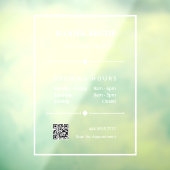 Eenvoudige witte bedrijf kantoor QR-code openingsu Raamsticker (Vel 3)