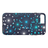 Eenvoudige witte blauwe glitterverlichting op maat Case-Mate iPhone case (Achterkant (Horizontaal))