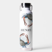 Eenvoudige witte blauwe krab in de Noordelijke IJs Waterfles (Voorkant)