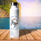 Eenvoudige witte blauwe krab in de Noordelijke IJs Waterfles