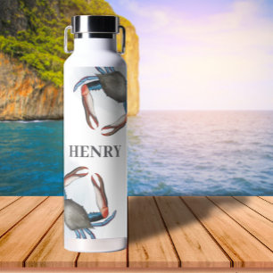 Eenvoudige witte blauwe krab in de Noordelijke IJs Waterfles