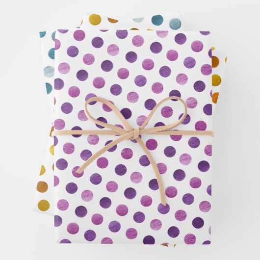 Eenvoudige witte blauwe Paarse goudmakrelen Inpakpapier Vel (In situ)